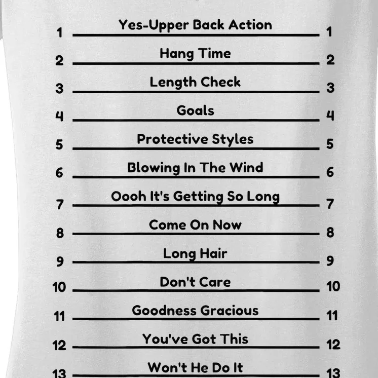 Track Your Long Natural Hair Length Check Hair Women's V-Neck T-Shirt