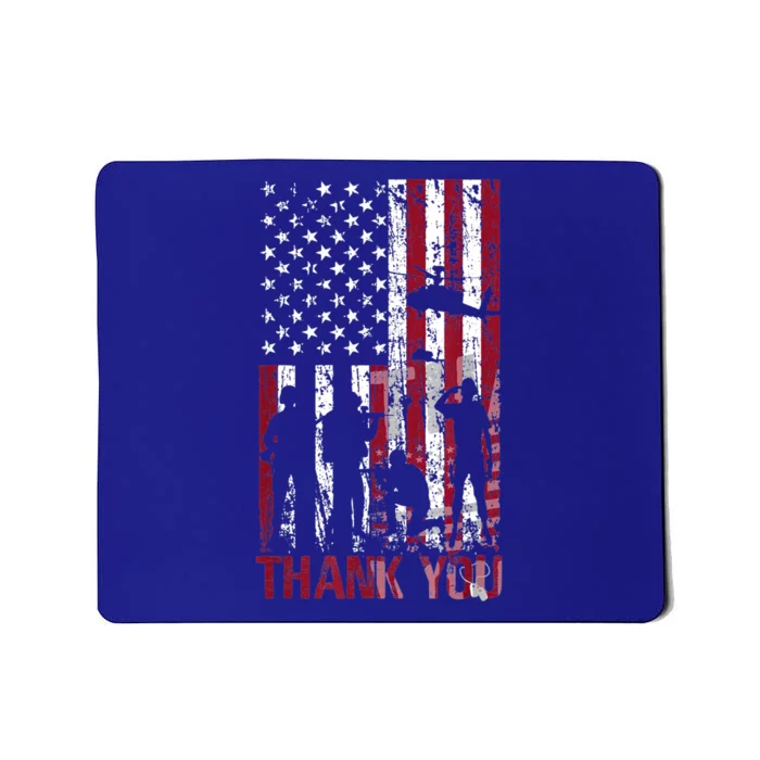 Thank You Memorial Day Meaningful Gift Military Flag Distressed Funny Gift Mousepad