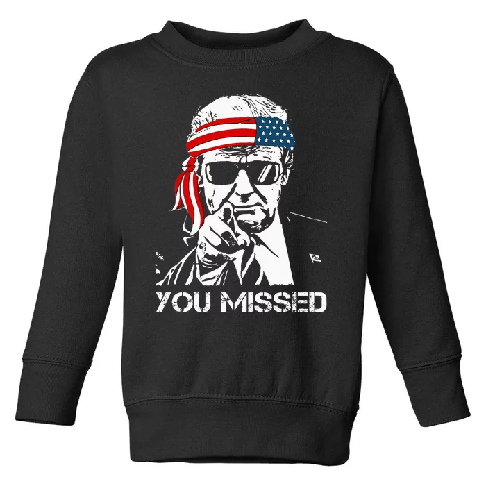 Trump You Missed Middle Finger 24 Vote Trump Toddler Sweatshirt