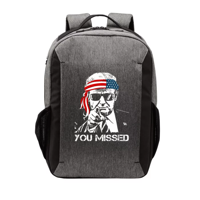 Trump You Missed Middle Finger 24 Vote Trump Vector Backpack