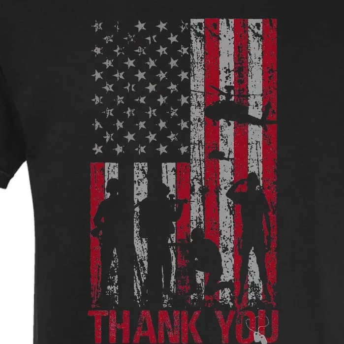 Thank You Memorial Day Veteran Military Flag Garment-Dyed Heavyweight T-Shirt