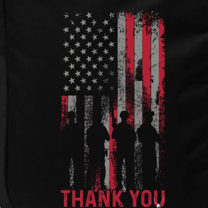 Thank You Memorial Day Military Flag Design Gift Impact Tech Backpack