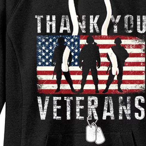 Thank You Military Veterans Gift Veterans Day Gift Women's Fleece Hoodie