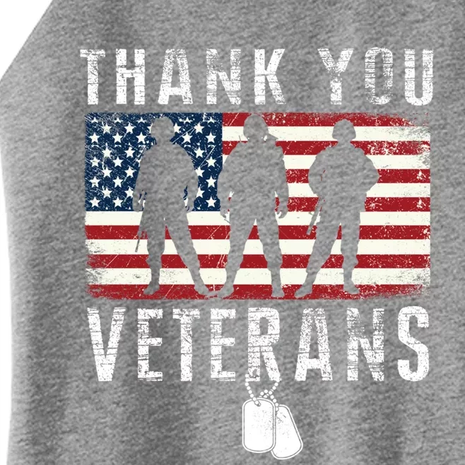 Thank You Military Veterans Gift Veterans Day Gift Women’s Perfect Tri Rocker Tank