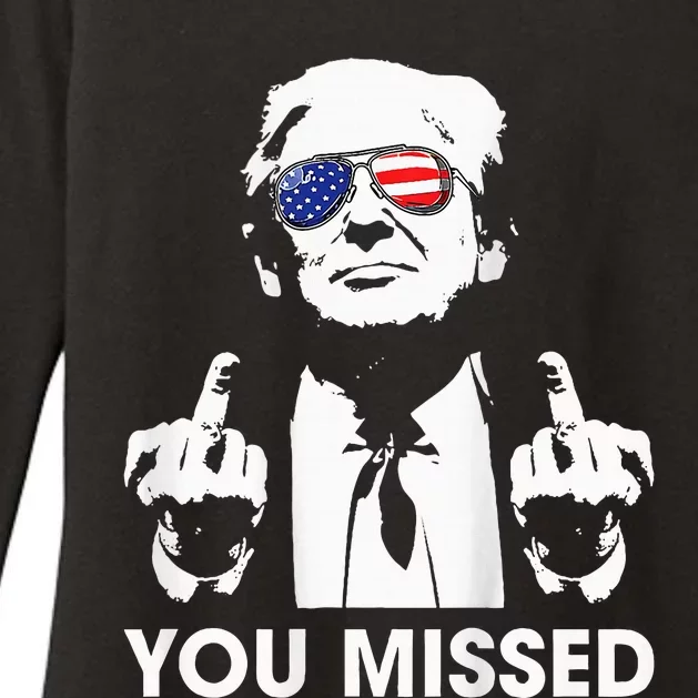 Trump You Missed Funny Trump 2024 Womens CVC Long Sleeve Shirt