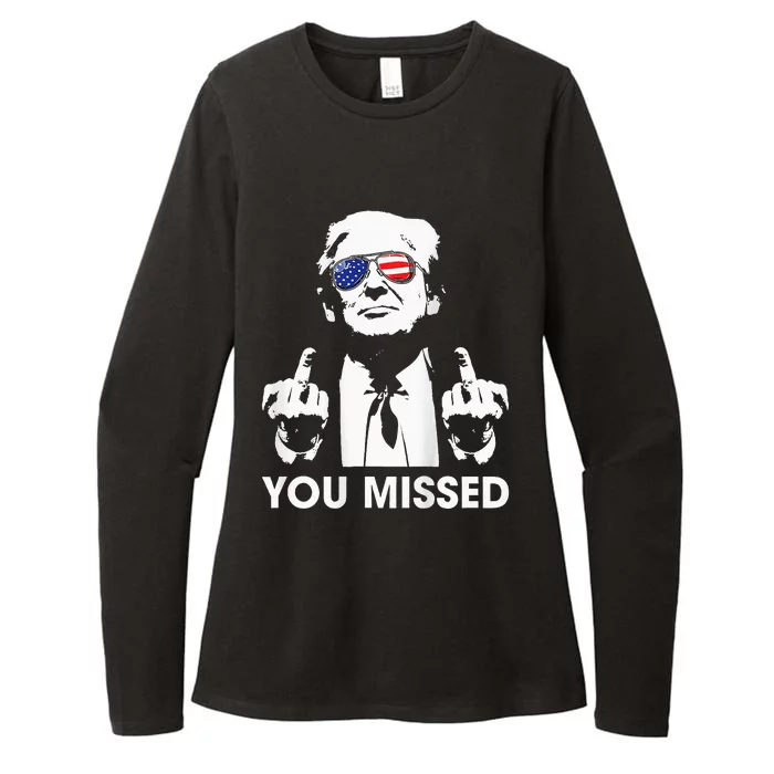 Trump You Missed Funny Trump 2024 Womens CVC Long Sleeve Shirt