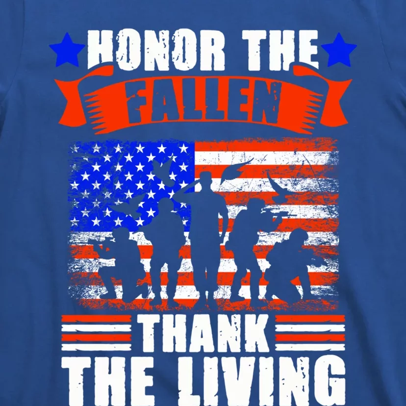 Thank You Military American Flag Soldier Veteran Memorial Cute Gift T-Shirt