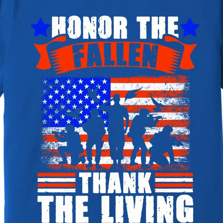 Thank You Military American Flag Soldier Veteran Memorial Cute Gift Premium T-Shirt