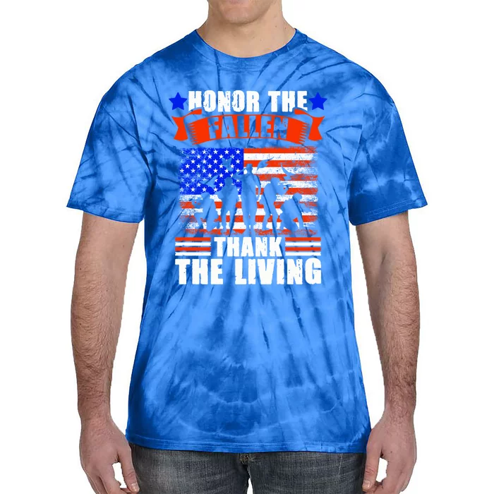 Thank You Military American Flag Soldier Veteran Memorial Cute Gift Tie-Dye T-Shirt