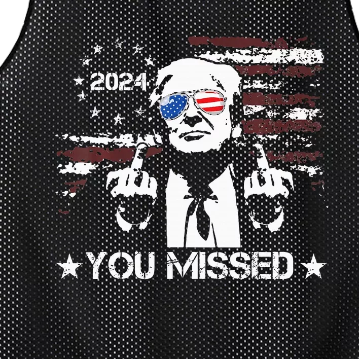 Trump You Missed Funny Trump 2024 Mesh Reversible Basketball Jersey Tank