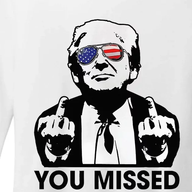 Trump You Missed Funny Trump 2024 Womens CVC Long Sleeve Shirt