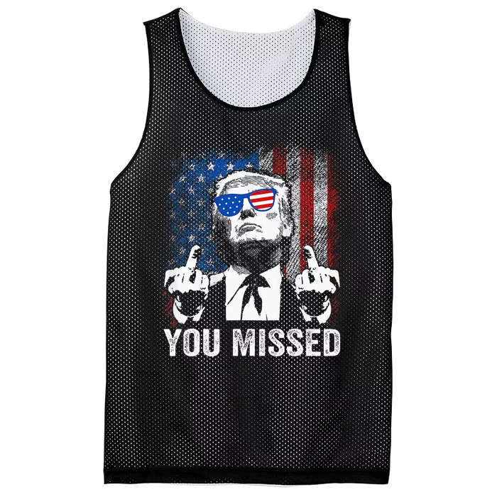 Trump You Missed Funny Trump Pro 2024 Mesh Reversible Basketball Jersey Tank