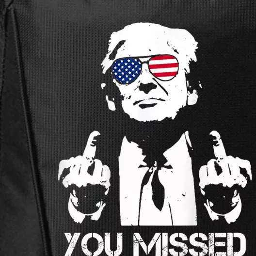 Trump You Missed Middle Finger 24 Vote Trump Cool Gift City Backpack