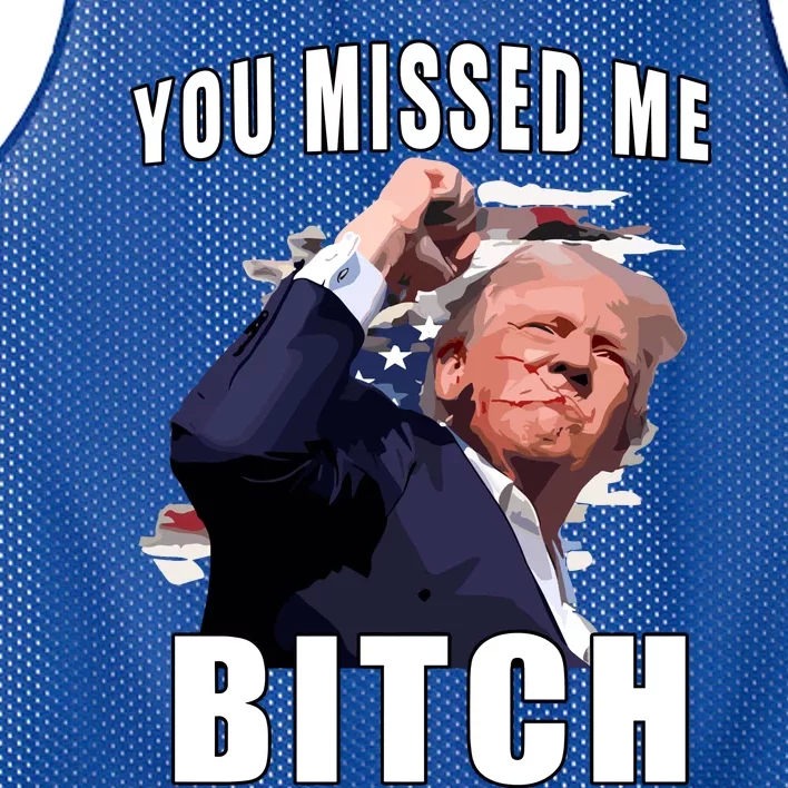 Trump You Missed Me Bitch Mesh Reversible Basketball Jersey Tank