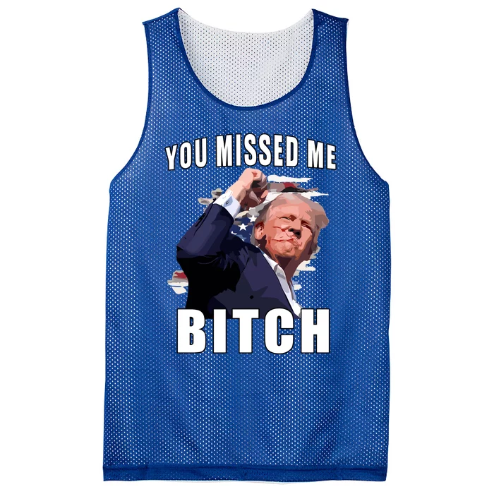 Trump You Missed Me Bitch Mesh Reversible Basketball Jersey Tank