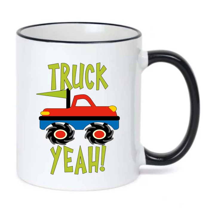 Truck Yeah Monster Red Truck Or Adults Great Gift Black Color Changing Mug