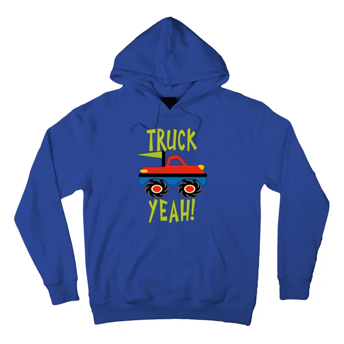 Truck Yeah Monster Red Truck Or Adults Great Gift Hoodie