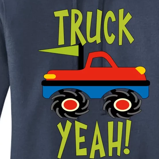 Truck Yeah Monster Red Truck Or Adults Great Gift Women's Pullover Hoodie