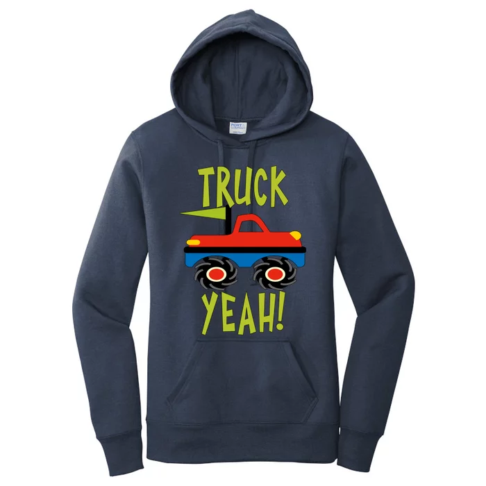 Truck Yeah Monster Red Truck Or Adults Great Gift Women's Pullover Hoodie