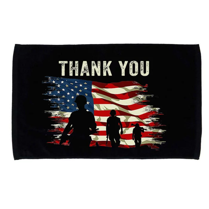 Thank You Military Boot Memorial Day Microfiber Hand Towel