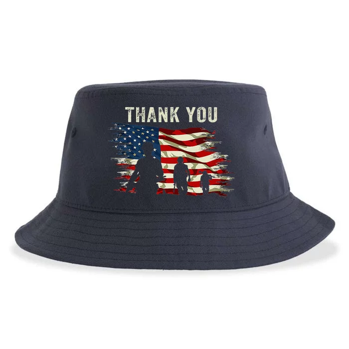 Thank You Military Boot Memorial Day Sustainable Bucket Hat