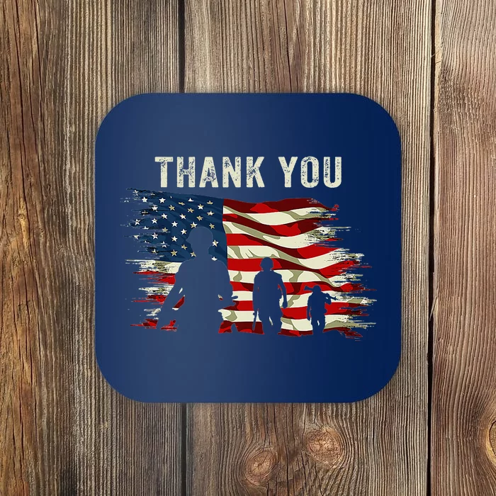 Thank You Military Boot Memorial Day Coaster