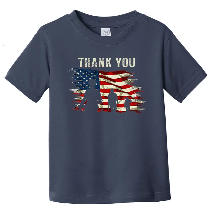 Thank You Military Boot Memorial Day Toddler T-Shirt