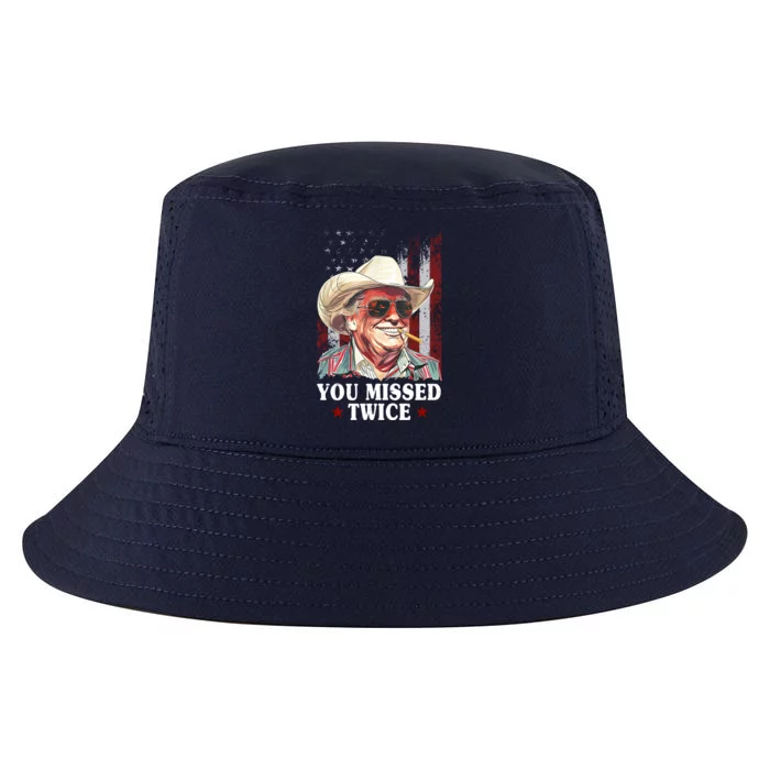 Trump You Missed Twice Western Cowboy Cool Comfort Performance Bucket Hat