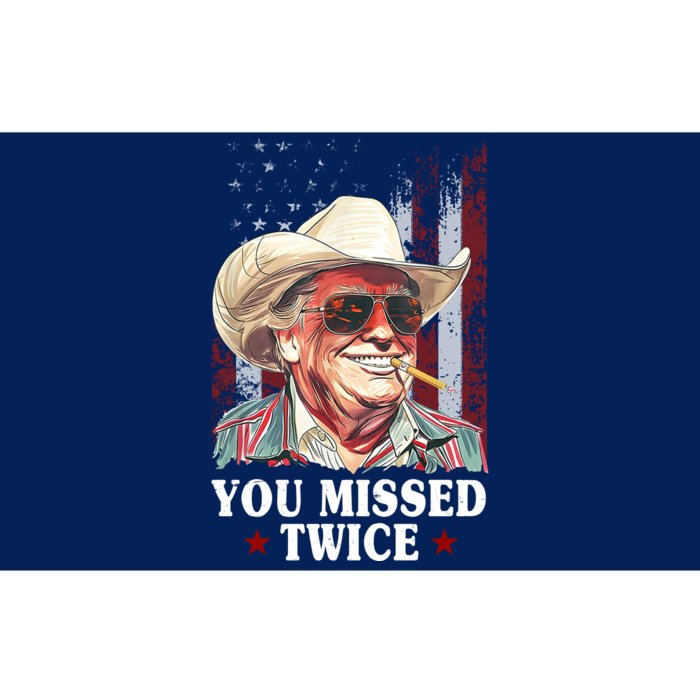 Trump You Missed Twice Western Cowboy Bumper Sticker