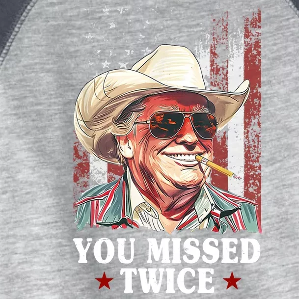 Trump You Missed Twice Western Cowboy Toddler Fine Jersey T-Shirt