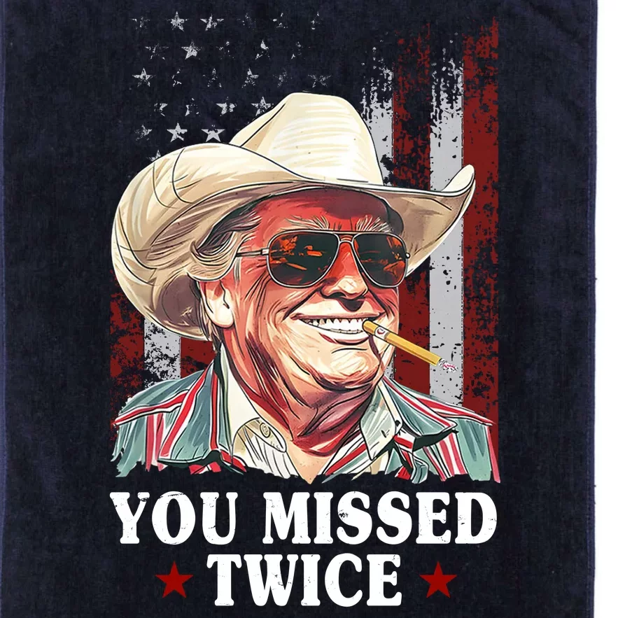 Trump You Missed Twice Western Cowboy Platinum Collection Golf Towel