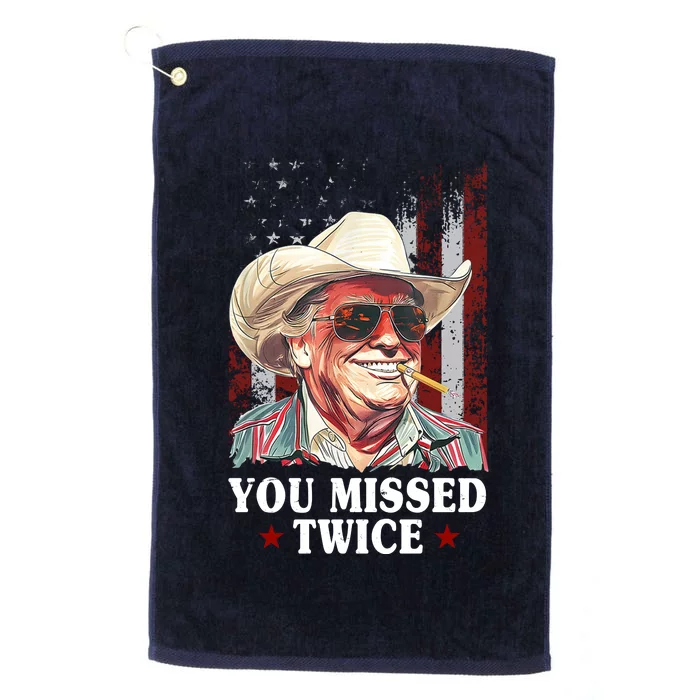 Trump You Missed Twice Western Cowboy Platinum Collection Golf Towel