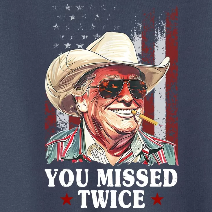 Trump You Missed Twice Western Cowboy Toddler T-Shirt