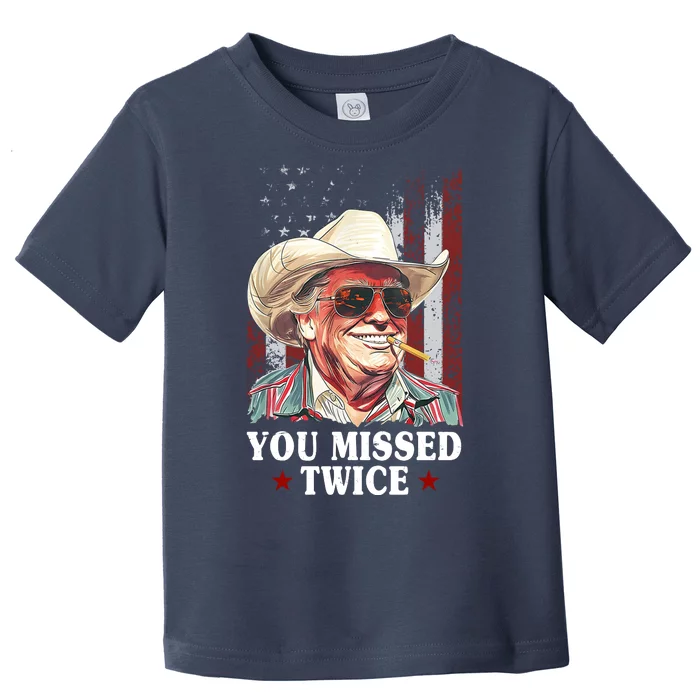 Trump You Missed Twice Western Cowboy Toddler T-Shirt