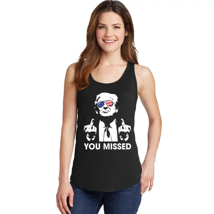 Trump You Missed Funny Trump 2024 Ladies Essential Tank