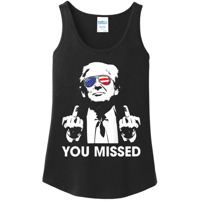 Trump You Missed Funny Trump 2024 Ladies Essential Tank