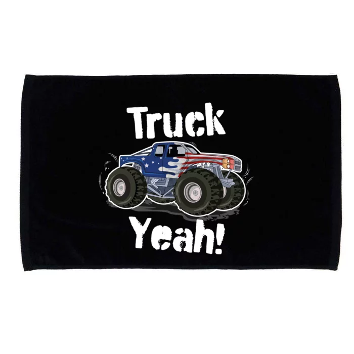 Truck Yeah! Monster Truck Gift Microfiber Hand Towel