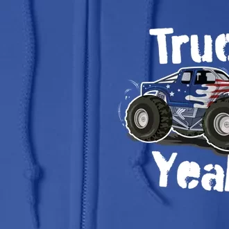 Truck Yeah! Monster Truck Gift Full Zip Hoodie