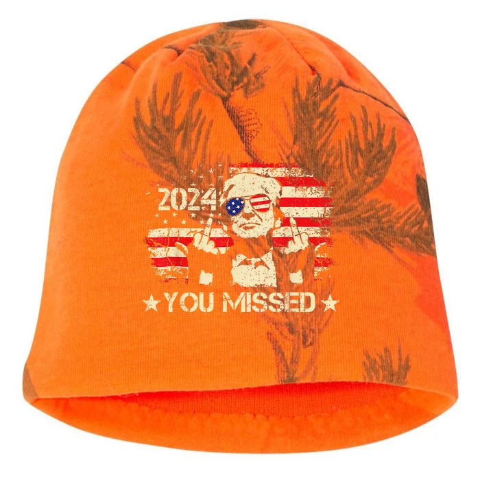 Trump You Missed Funny Trump 2024 Kati - Camo Knit Beanie