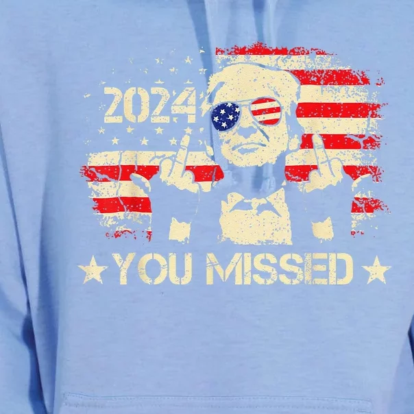 Trump You Missed Funny Trump 2024 Unisex Surf Hoodie