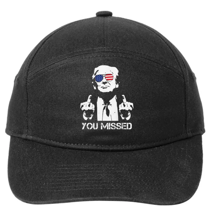 Trump You Missed Middle Finger 24 Vote Trump 7-Panel Snapback Hat