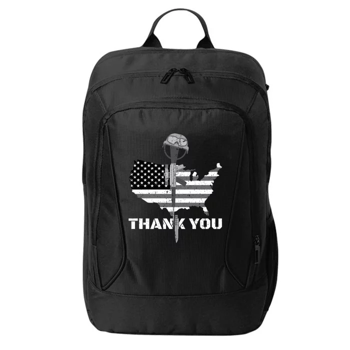 Thank You Military Veterans Memorial Day Remember Gift City Backpack