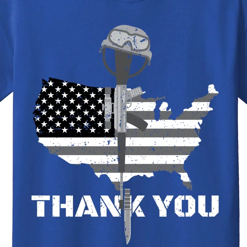 Thank You Military Veterans Memorial Day Remember Gift Kids T-Shirt