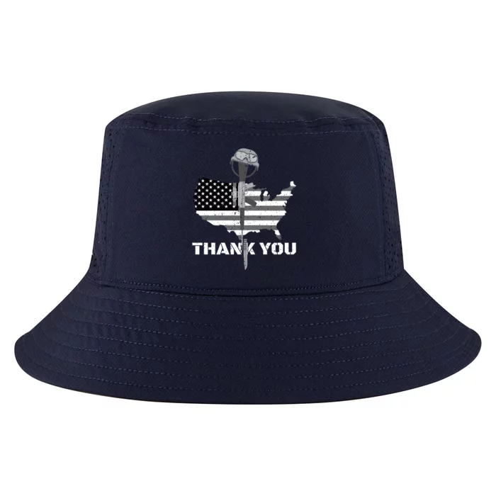 Thank You Military Veterans Memorial Day Remember Gift Cool Comfort Performance Bucket Hat