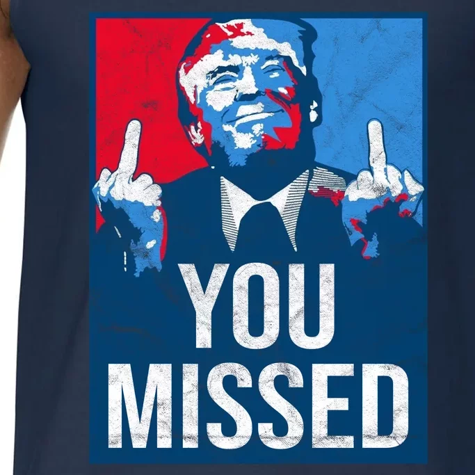 Trump You Missed Shooting Assassination Attempt Middle Finger Usa Patrioti Comfort Colors® Tank Top