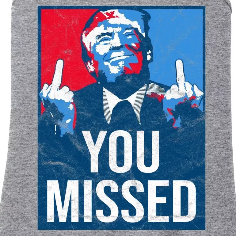 Trump You Missed Shooting Assassination Attempt Middle Finger Usa Patrioti Ladies Essential Tank