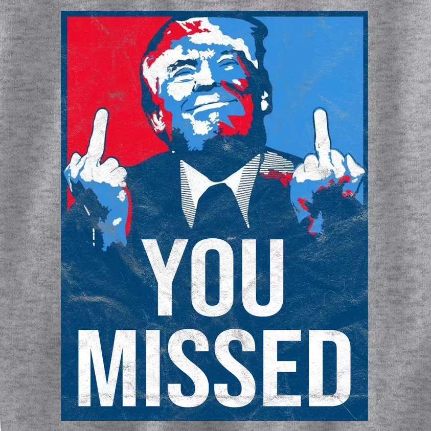 Trump You Missed Shooting Assassination Attempt Middle Finger Usa Patrioti Kids Sweatshirt