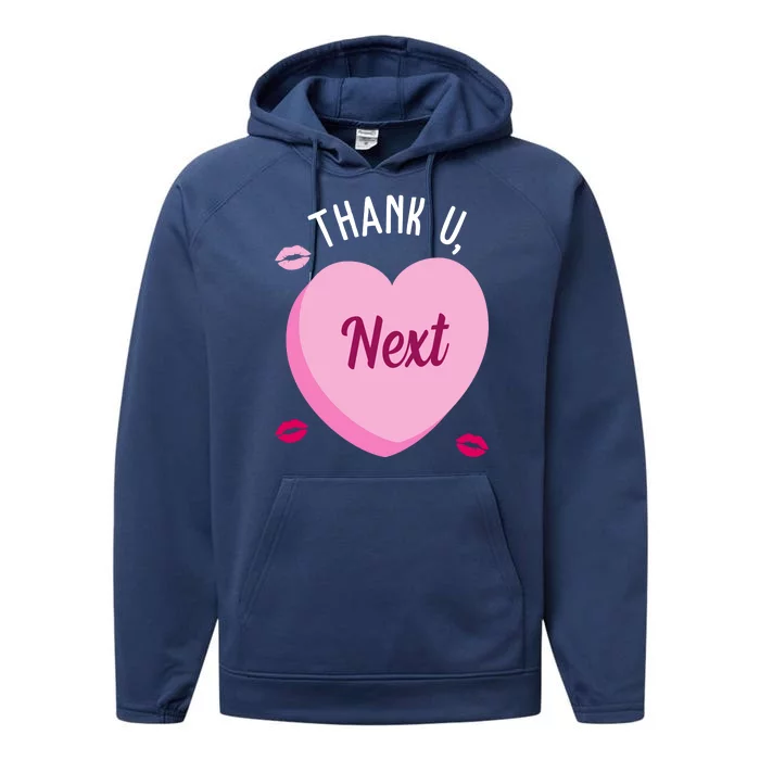 Thank You Next Anti Valentine Cute Candy Heart Performance Fleece Hoodie