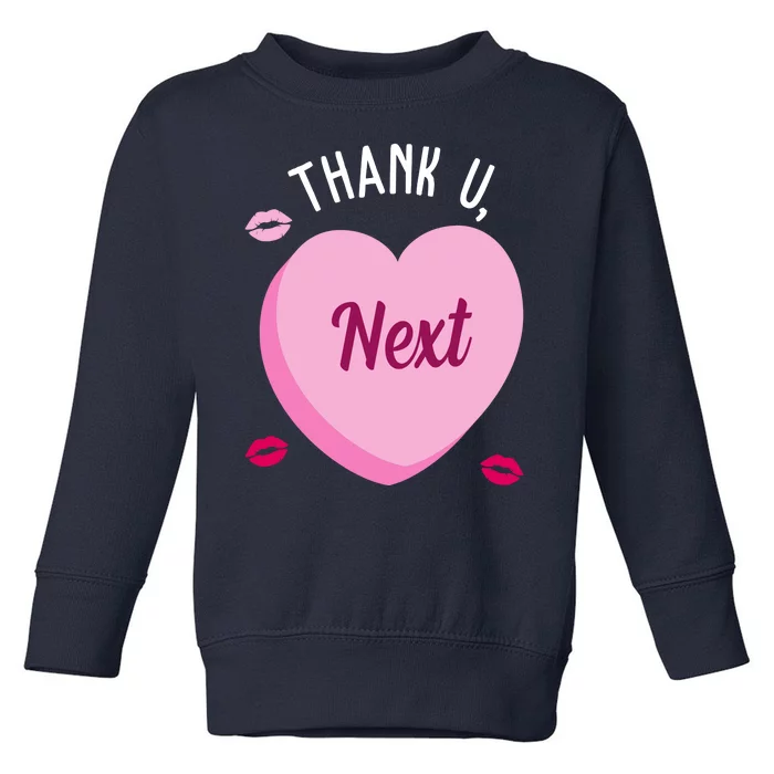 Thank You Next Anti Valentine Cute Candy Heart Toddler Sweatshirt