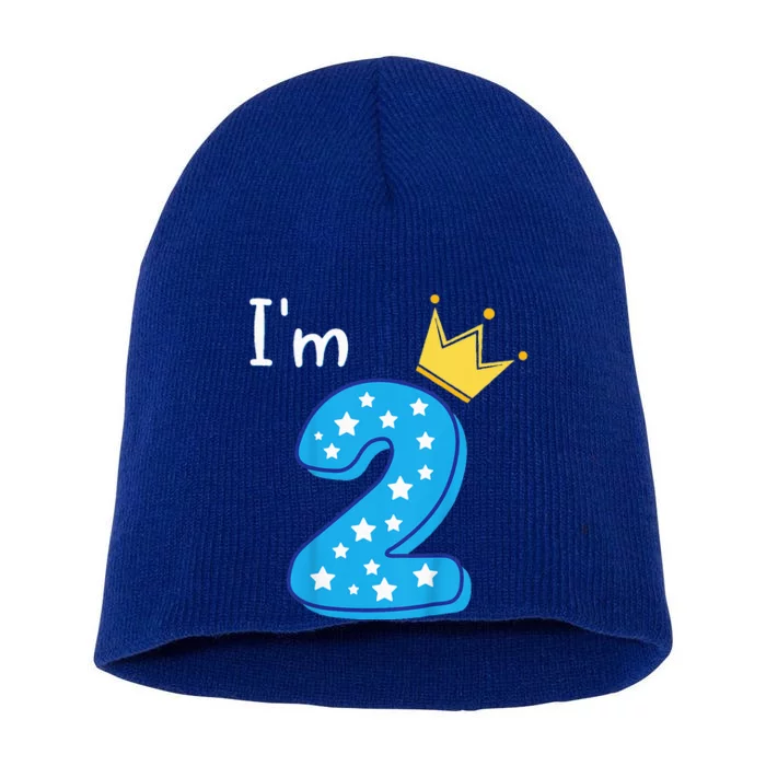 Two Year Old Birthday 2yr 2nd 2 Year Old Birthday Short Acrylic Beanie